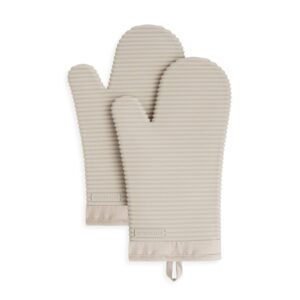 Ribbed Soft Silicone Oven Mitt Set