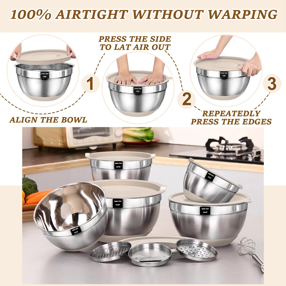 Mixing Bowls with Airtight Lids Set - Image 3