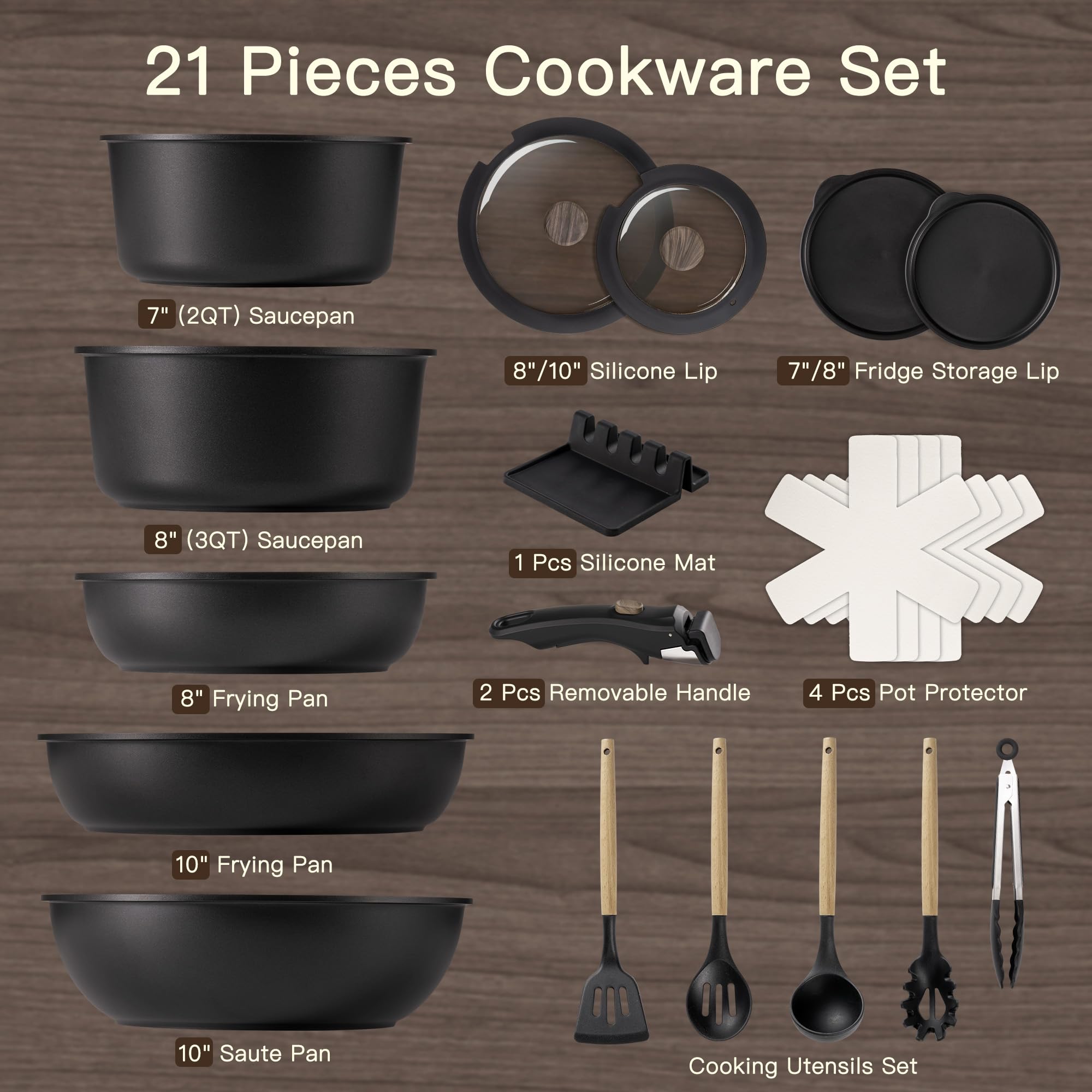 Pots and Pans Set Non Stick - Image 2